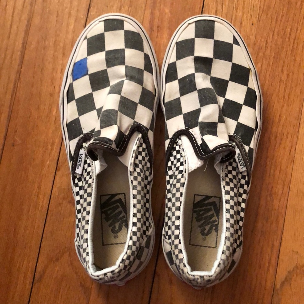 Black & white checkered vans